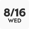 8/16 WED